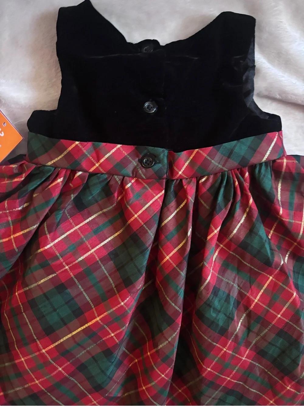 Gymboree NWT Holiday Plaid Velvet Dress 12-18 Month Christmas Party Toddler Girl